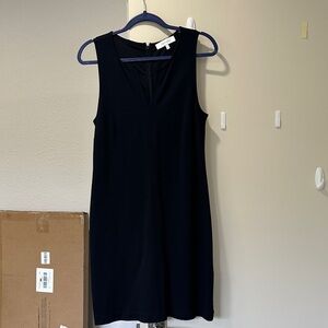 Navy blue a line Sleeveless Dress